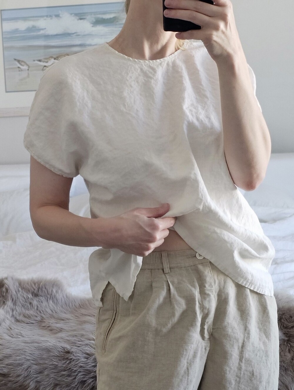 Vintage Liza Claiborne Collection 100% Linen Top 14